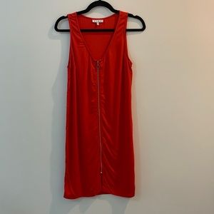 Small Zipper Red Tank Dress